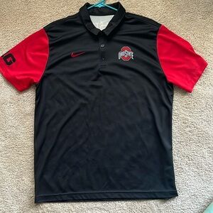 Men’s Large Ohio State Polo Balck and Red